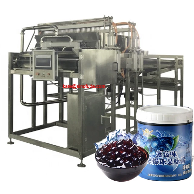Full automatic Big size popping boba production line Seaweed caviar making Depositing machine jelly ball machine Crystal Boba
