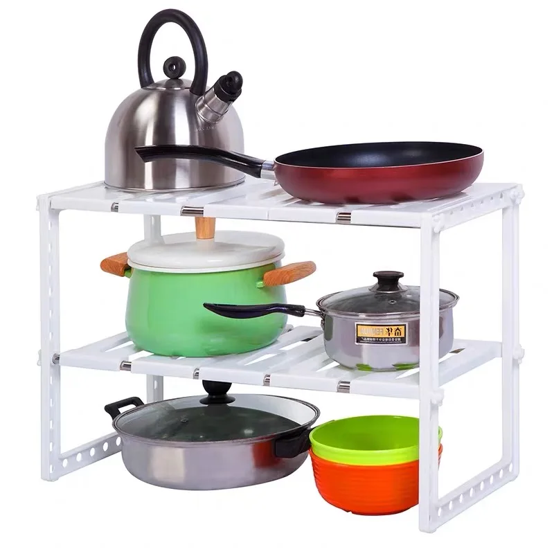 2 Layers Kitchen Sink Storage Shelf Multifunction Kitchen Storage Shelf