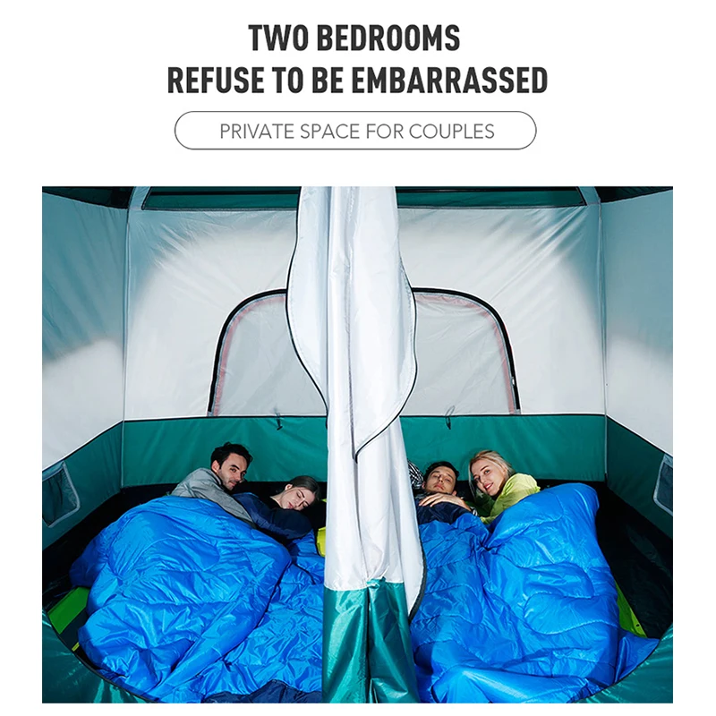 OEM Family Outdoor glamping Tent cabin 6-12 Person get together with Rainproof luxury camping tents from China manufacturer