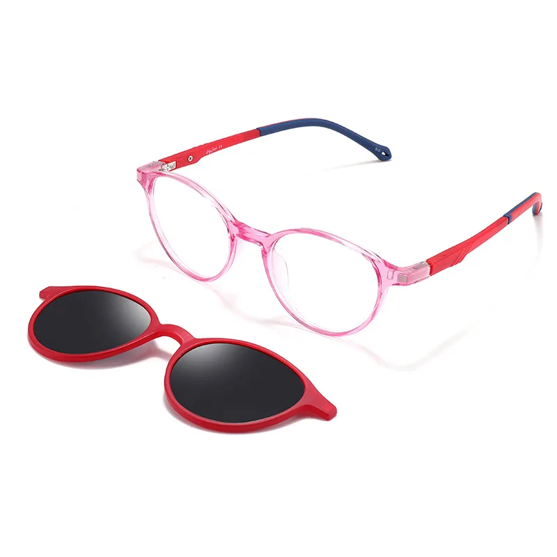 2023 New Polarized Anti Ultraviolet Dual Use Glasses Children Sunglasses Magnetic Clip On Glasses