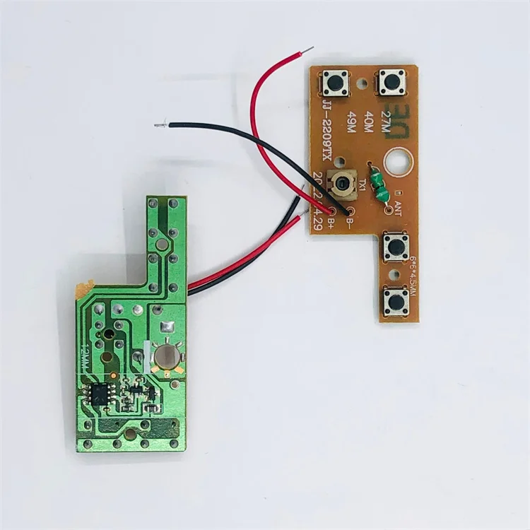 QQF C RC car toy 4CH RC Remote Control 27MHz Circuit PCB Transmitter and Receiver Board