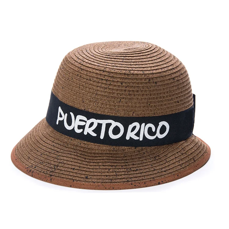 Low Moq Elegant Chic Lightweight Heatstroke Prevention Women Customizable Casual Straw BOWLER HAT