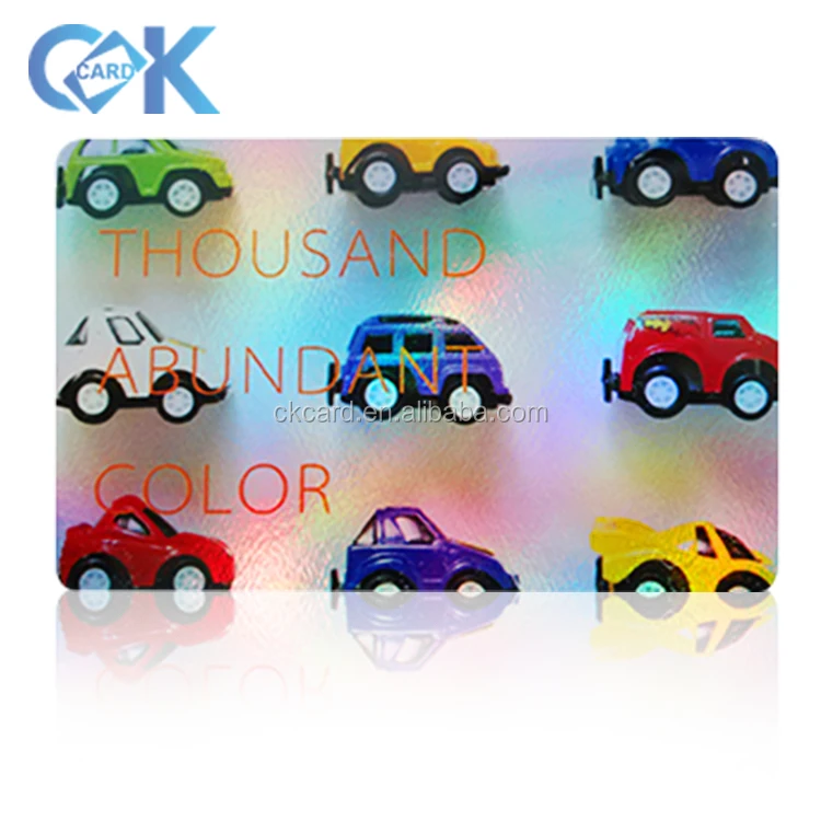 Hot Selling CR80 Rainbow Holographic Printable PVC Blank Card
