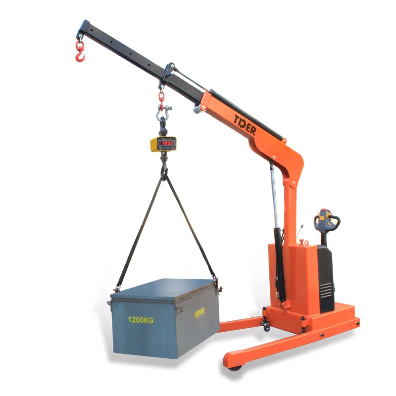 TDER new style multi-function 1 ton 1t 24v mobile convenient electric boom lifting jib crane arm