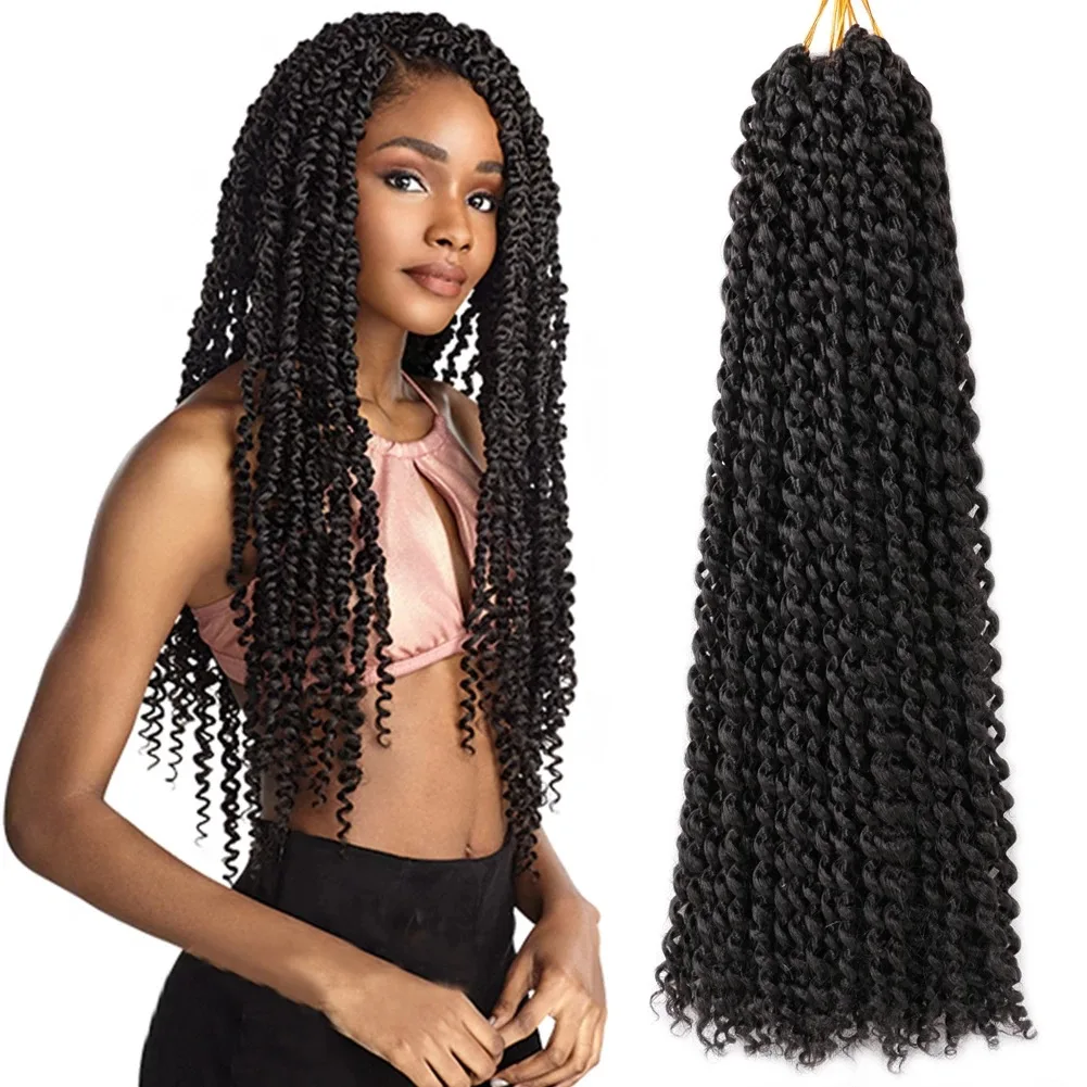 Wholesale hot selling 14 18 Inch Curly Faux Locs Synthetic Braiding Hiar Extensions For Women
