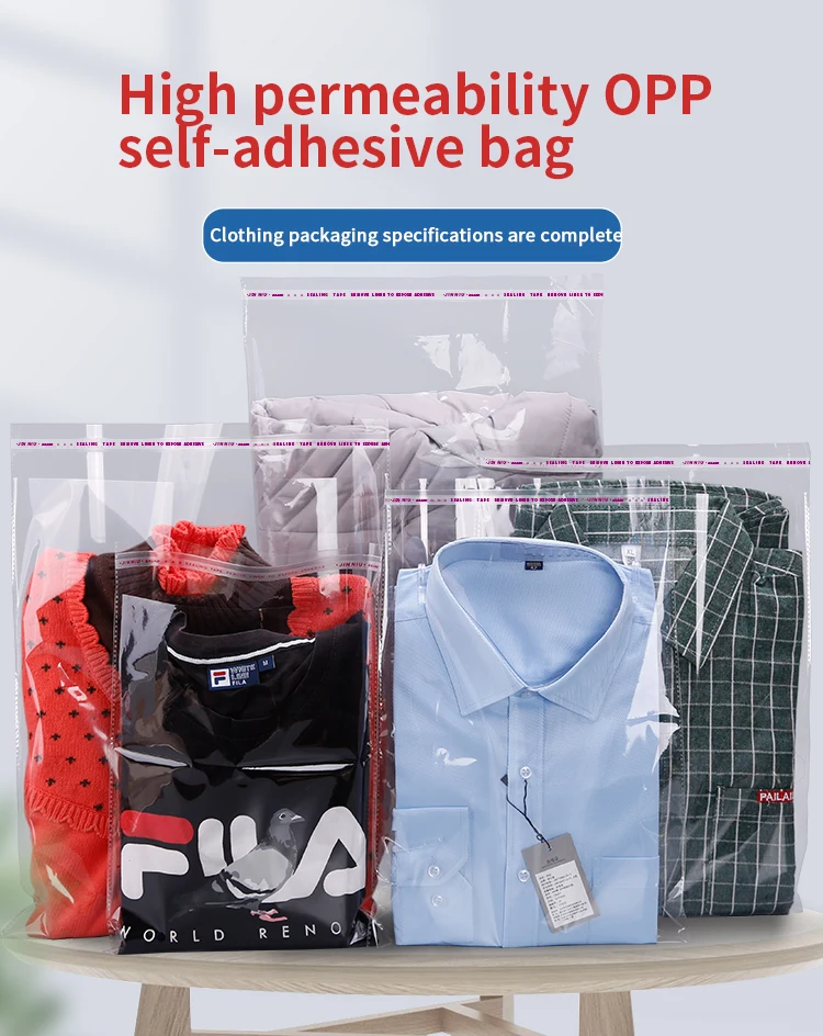 clothes t-shirt poly plastic opp bags