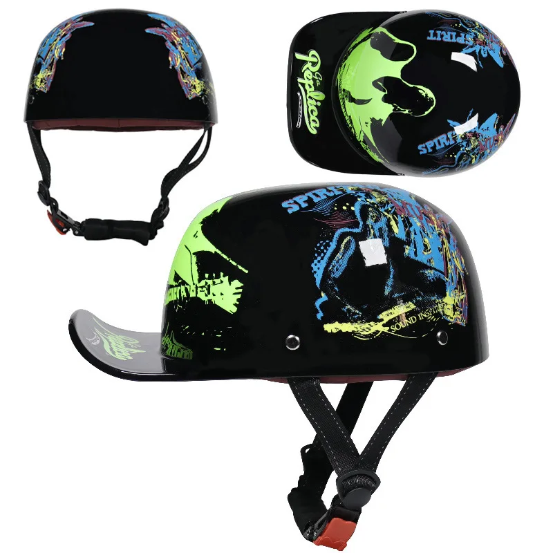 Motorcycle Helmet Electric Vehicle Helmet Baseball Cap Motorcycle Helmet With Decal