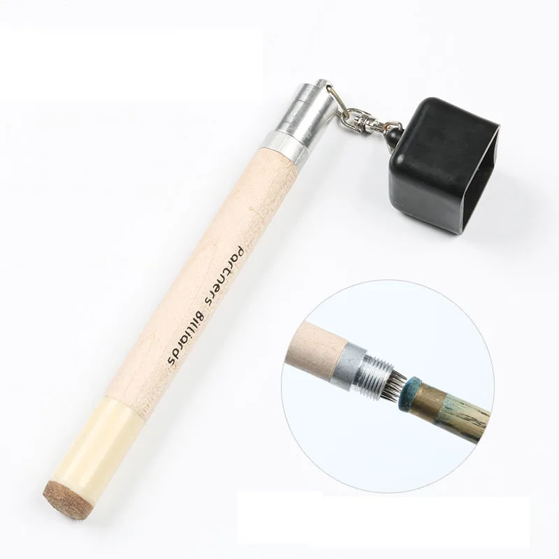 2 in 1 Portable Cue Chalk Holder Billiard Snooker Pool Cue Tip Pricker Tool Prep Tool Chalk Keeper Holder