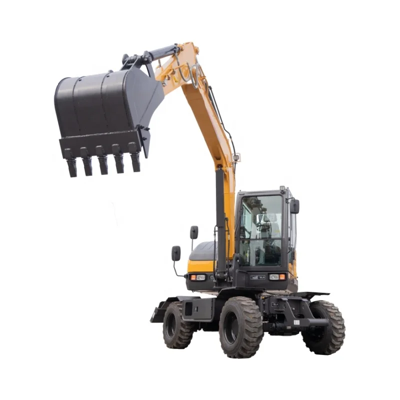 XE60WD 1 Ton Micro Agricultural Orchard Wheel Excavator Multi-Functional with Yanmar Engine & Pump Core Components