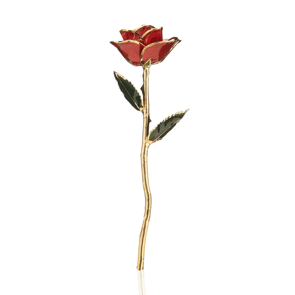High Quality  24k Gold Dipped Rose Real Preserved Rose Flowers Valentines Day Plated Forever Rose Gifts