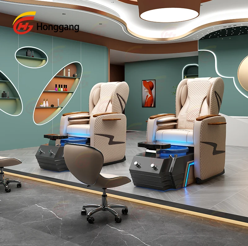 Luxury European touch foot therapy chair with water pipe, suitable for beauty salons