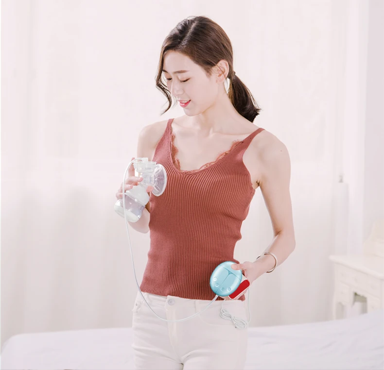 Moramona Electronic Baby Breast Pump Cup double breast feeding pump Electric Breast Pump Bottle Milk Extractor