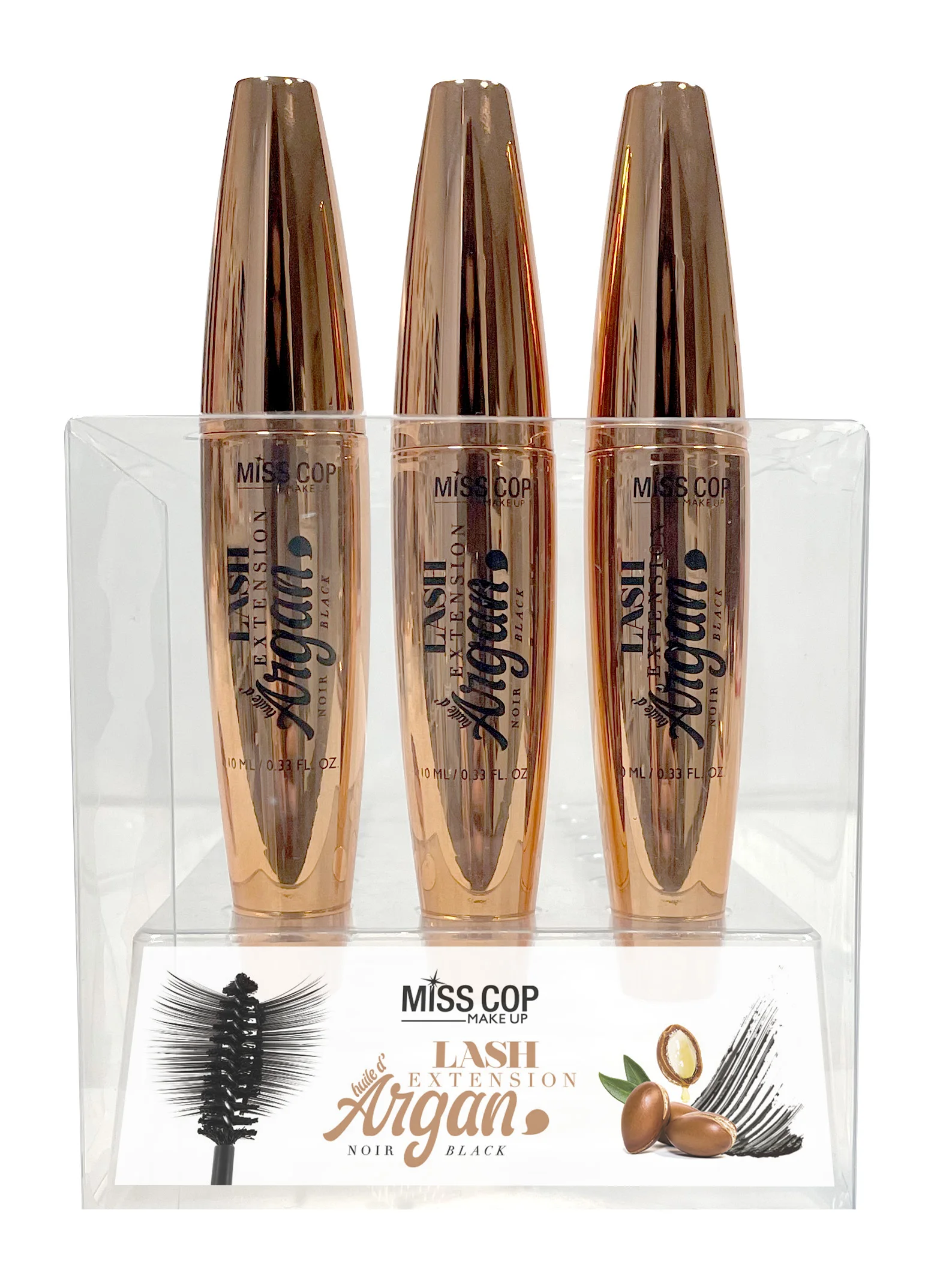 French Brand Hot Selling Vegan Black Mascara Lash Argan Oil Eyes For Makeup