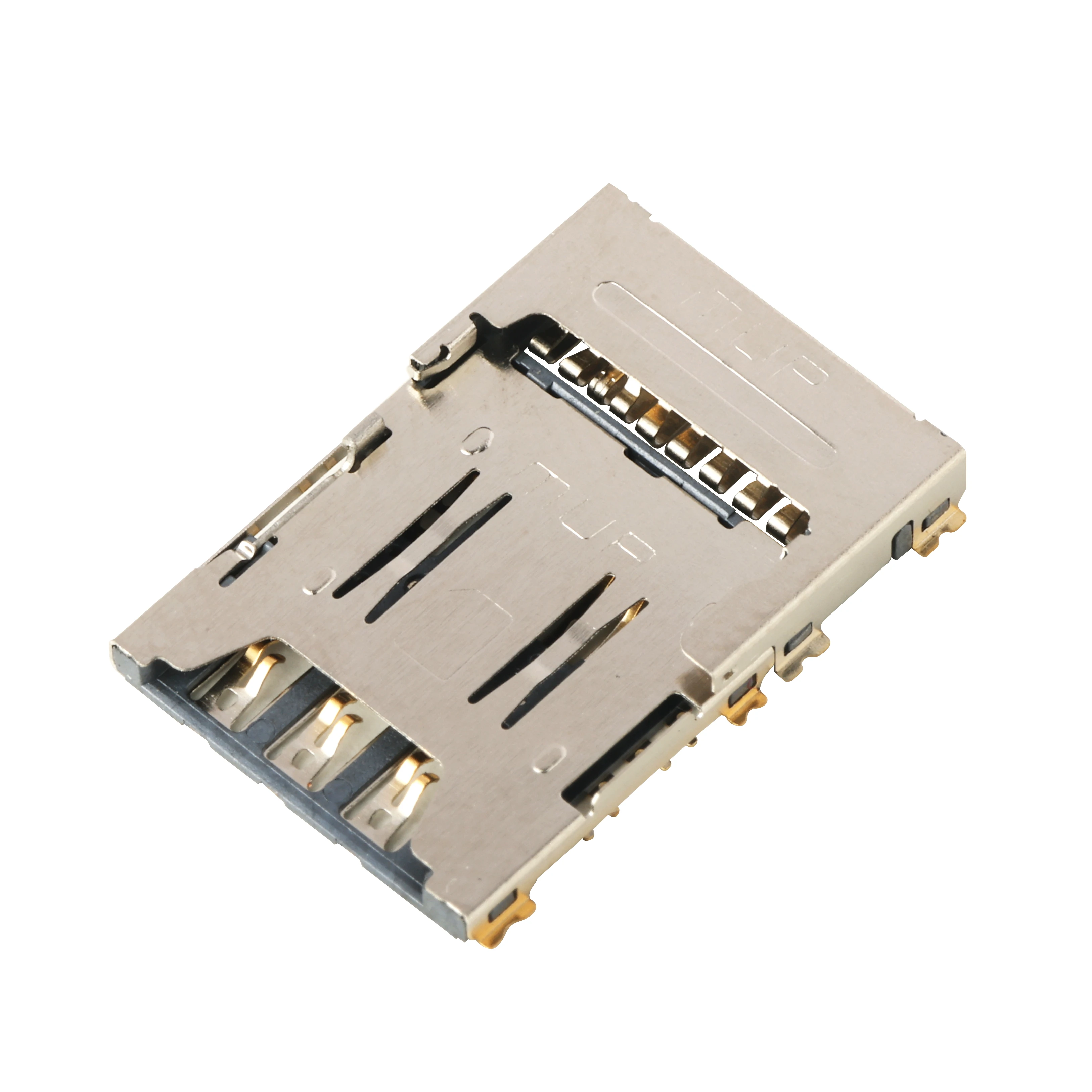 MUP -M6102 micro SD+Nano SIM connector push pull type 2 in 1 connector for card reader