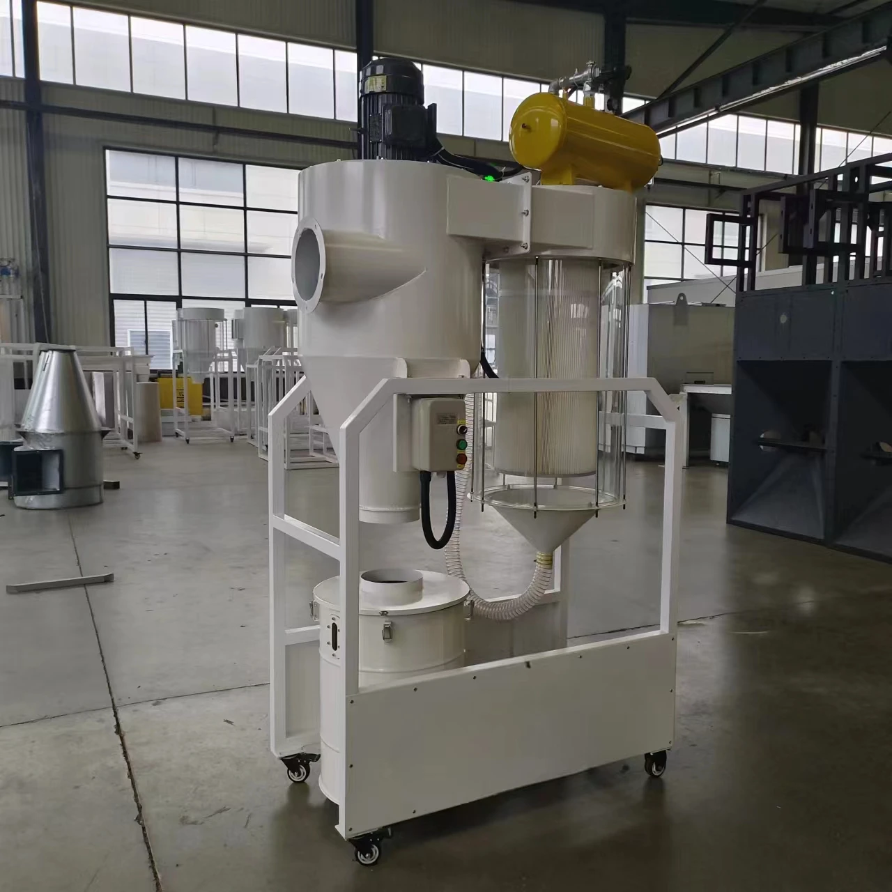 Dust collector cyclone industrial vacuum for woodworking and food processing