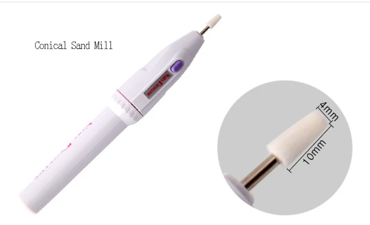 Professional 5bits/Set Polish Pedicure Tool Electric Pen Shaped Nail Polish Mill Machine Nail Art File Drill Pen
