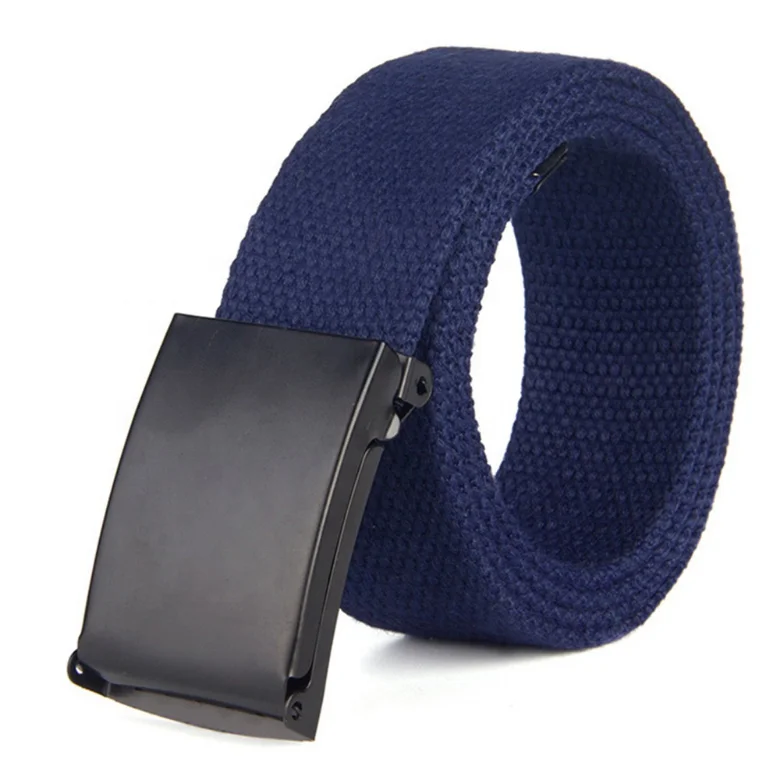 wholesale Pure color canvas belt Korean personality fashion simple men and women belt manufacturers for straight