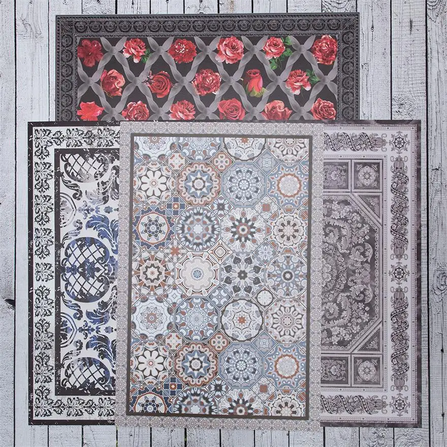 New printing floor mat Kitchen Door Mat Eco Friendly Waterproof Anti Slip PVC Kitchen Floor Mat Carpets Rugs for Floor