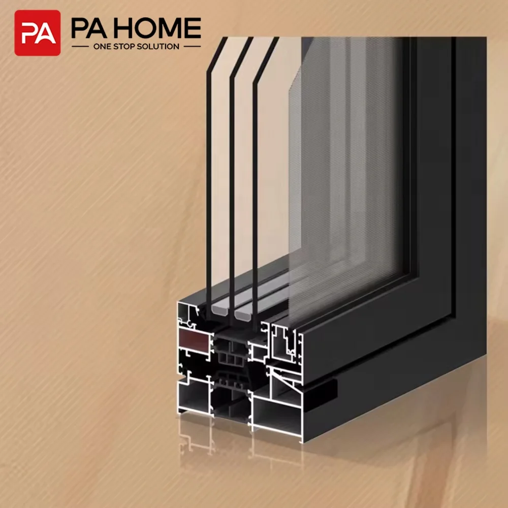 PA modern design aluminum window frames heat insulation casement window