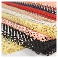 Decorative Hotfix Rhinestone Mesh Fabric For Dress Bag Shoes