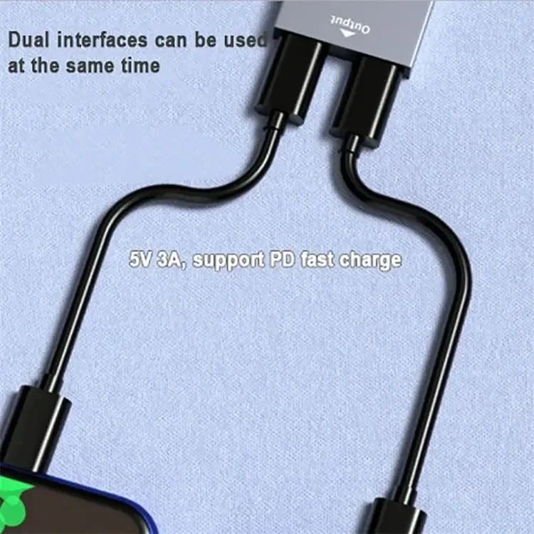 USB C Female to Dual USB C Female Splitter Hub Extension Connector for USB C Device