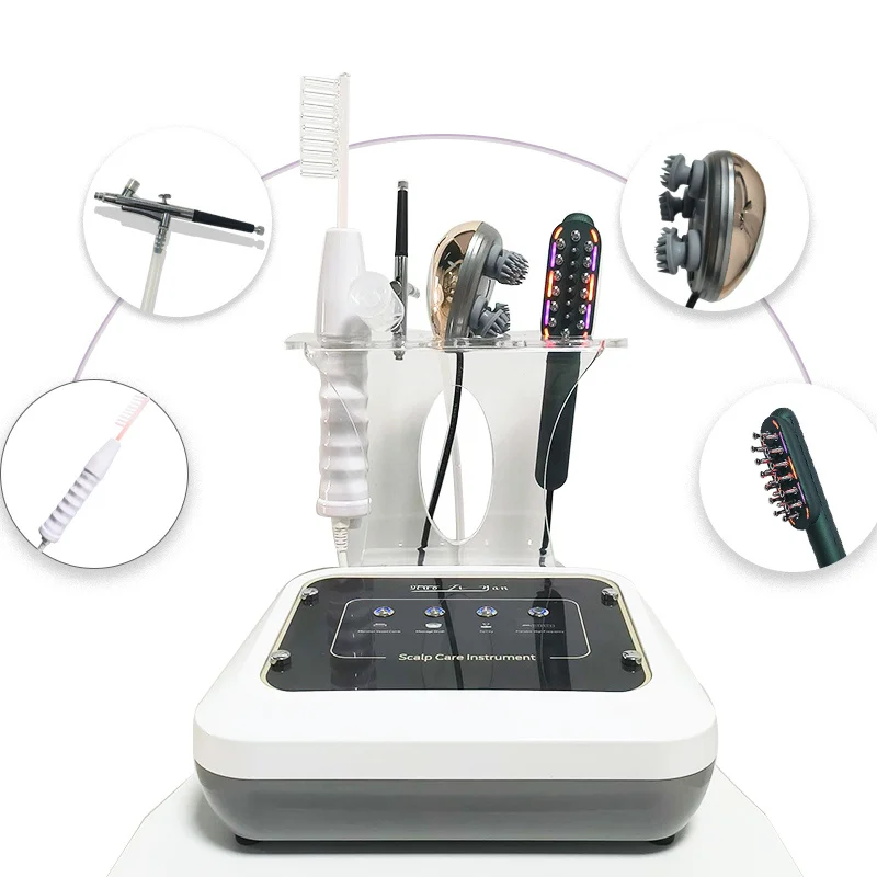 S Mini Homeuse 4-In-1 Multi-functional High Frequency Hair Follicle Repair Scalp Care Head Massage Machine For Hair Regrowth