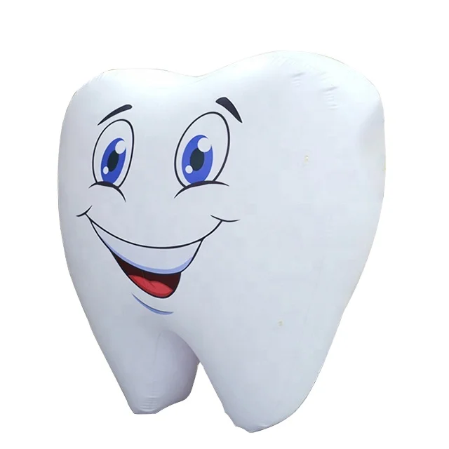 Высокое качество индивидуальные надувные зубы из мультфильма рекламные большие белые