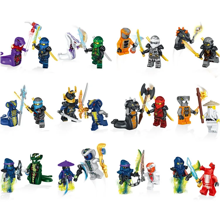 24Pcs Set Ninja Go Legos Compatible Building Blocks Block Mini Figure Toys