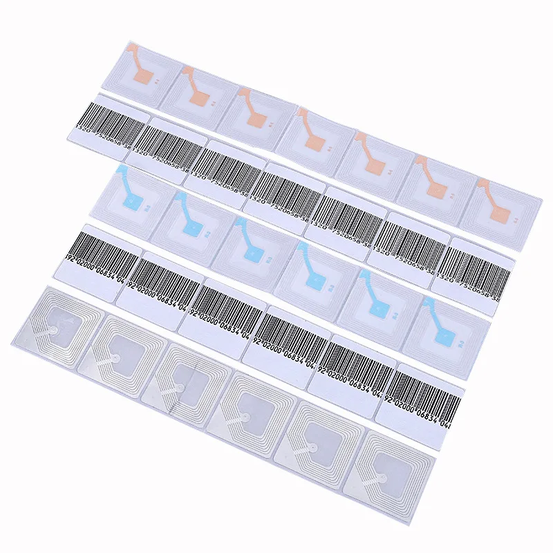 EAS rf Label with barcode Security Label sticker anti-theft rf alarm soft label/tag/sticker