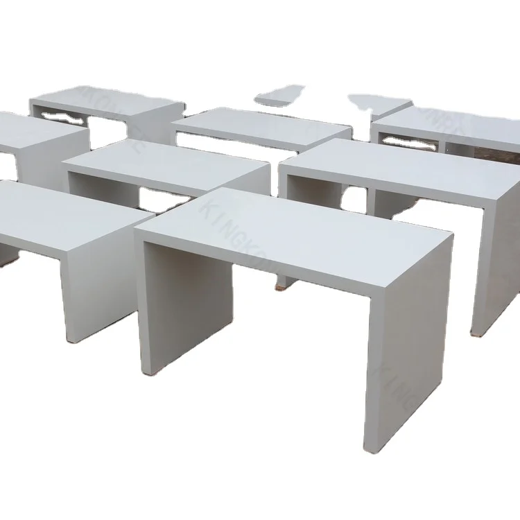 Artificial marble acrylic solid surface long narrow bar table