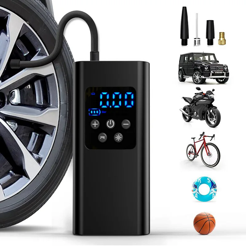 Mini bike electric car tire ball pump Air mini pump Handheld digital smart automatic bike tire inflator wireless portable pump
