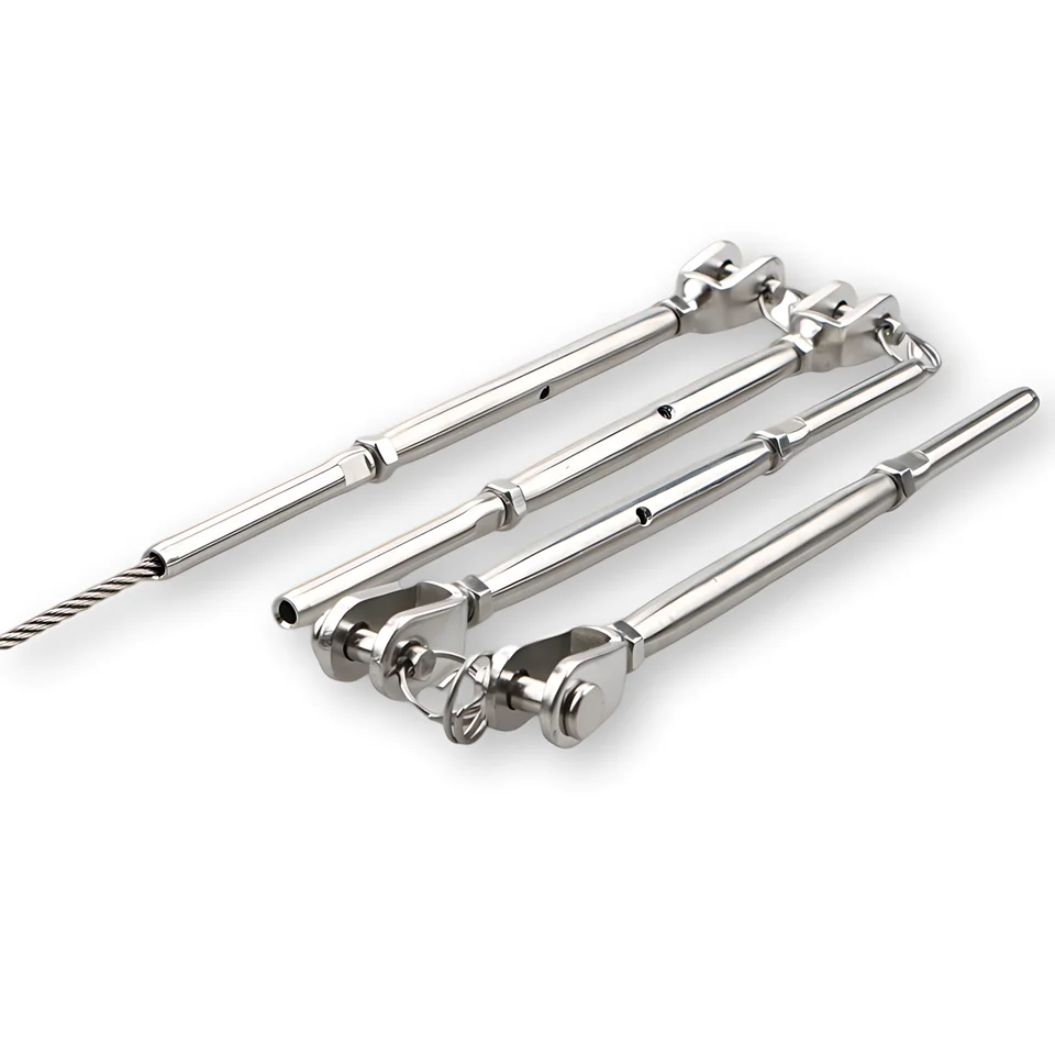 Wholesale European Type Turnbuckle Customized Hardware Closed Body Turnbuckle Stainless Steel 304 Opp Bag Sliver Polished Metric