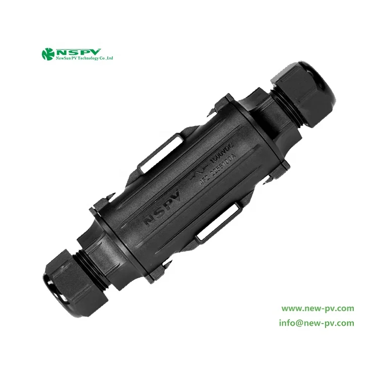 High Current Solar Fuse Connector 1500VDC Inline Fuse 100A Two Cable Ends Copper,tin Plated 0.25mOhm Ip68 16kv