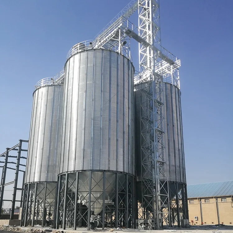 Galvanized steel grain storage silo maize silo bulk animal feed seed storage silo bins