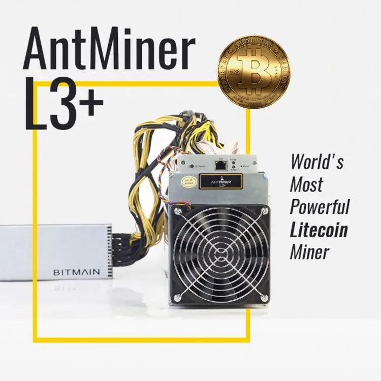  Bitmain Antminer L3+ 504mh/s L3++ 580mh/s With Power Supply LTC miner Litecoin mining machine Asic Blockchain