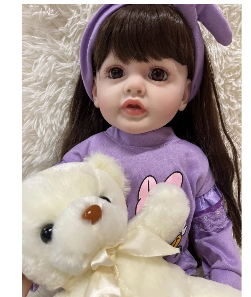 littlers love 55cm silicone reborn baby doll Toys Soft Vinyl Bebe Reborn Toddler Baby Doll Newborn Baby Kids Gift