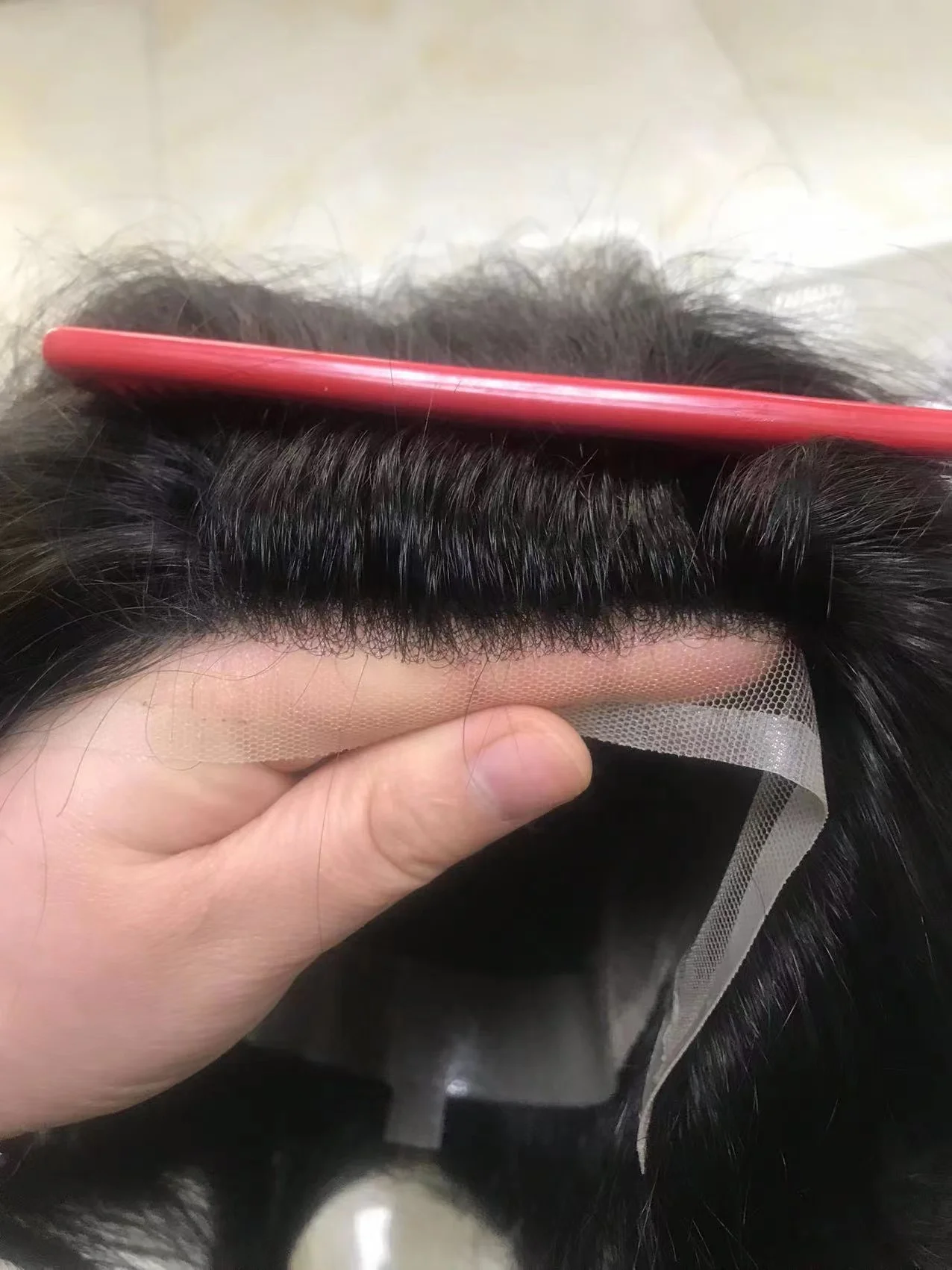 HQ Affordable Hair System Full Lace 100% Human Hair Men Wig Factory Wholesale Price lace front wigs human hair