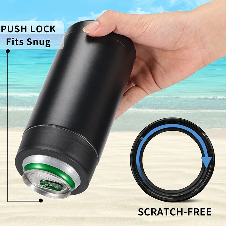 US Canada Australia UK Stainless Steel Can Bottle Cooler 2 in 1 beverage Drink Non Tipping Universal Custom Car Can Cooler