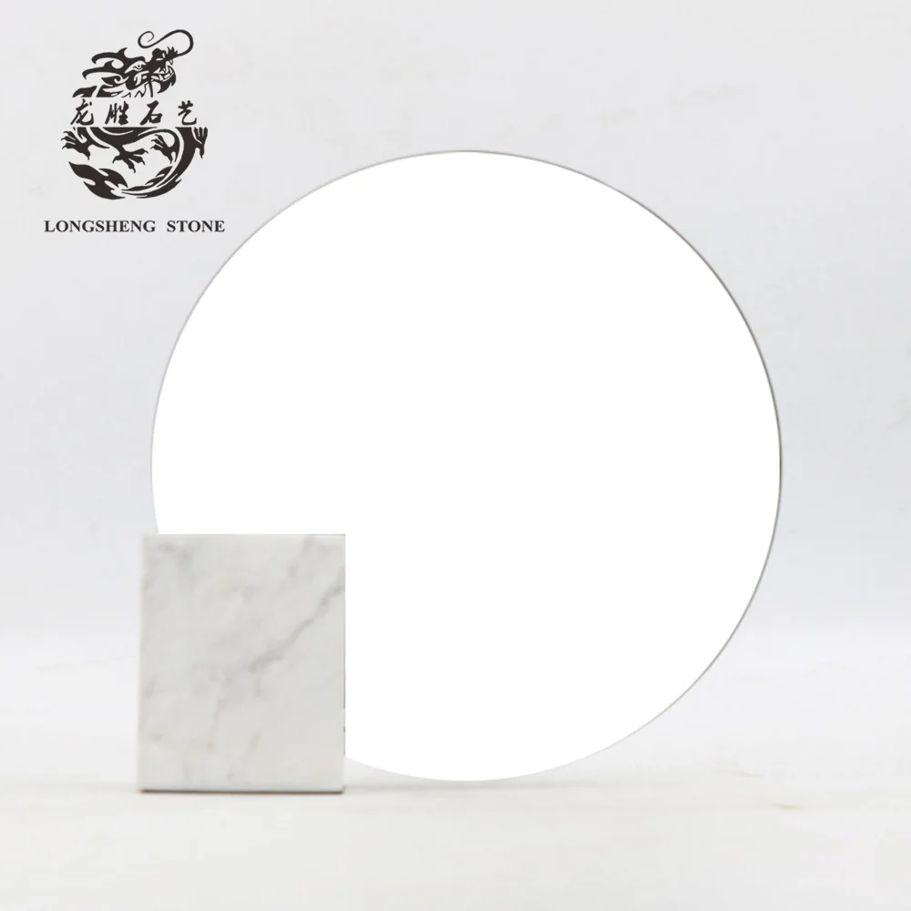 Large Modern Marble Base Makeup Mirror 6mm Glass Cosmetic Dressing Mirror Home Custom Birthday Decorative Item Box Packaging