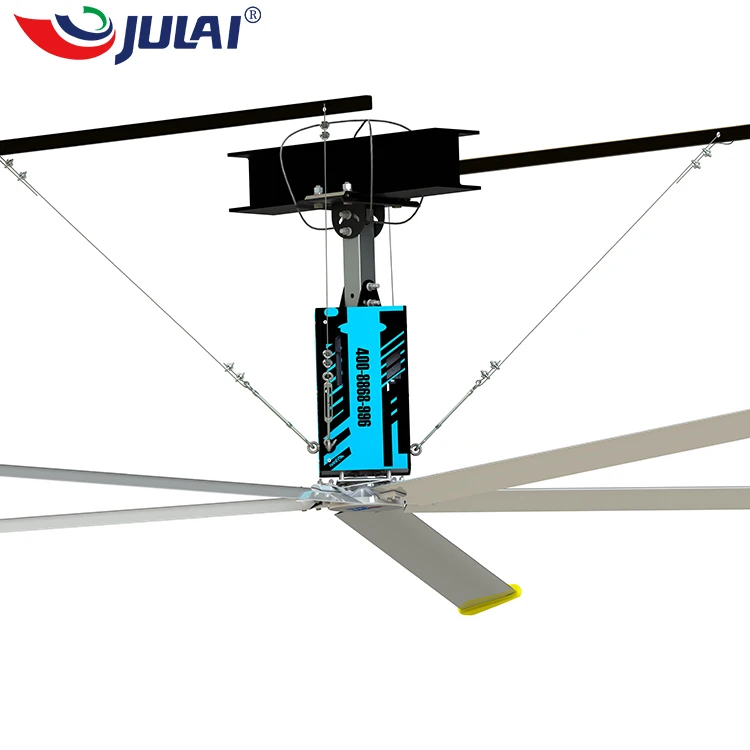 JULAI OEM 7.3m/24ft Big Size Hvls Fan Industrial Ceiling Fan Large Diameter Big Wind Industrial Hvls Ceiling Fan