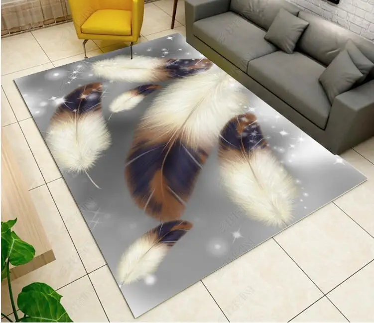 Ковер с 3D-принтом и абстрактным геометрическим мультяшным дизайном