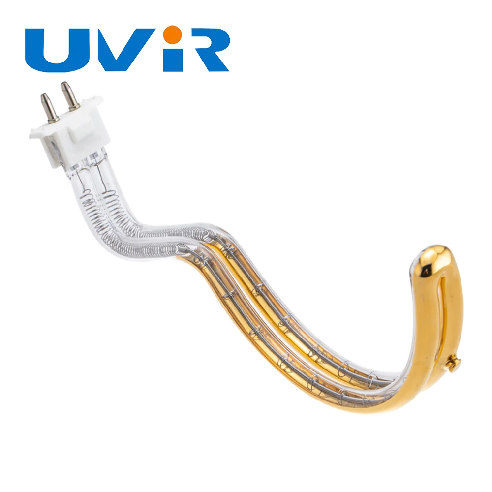 UVIR OEM Half-gold reflector IR Heater Lamp Quartz Infrared Heating Element