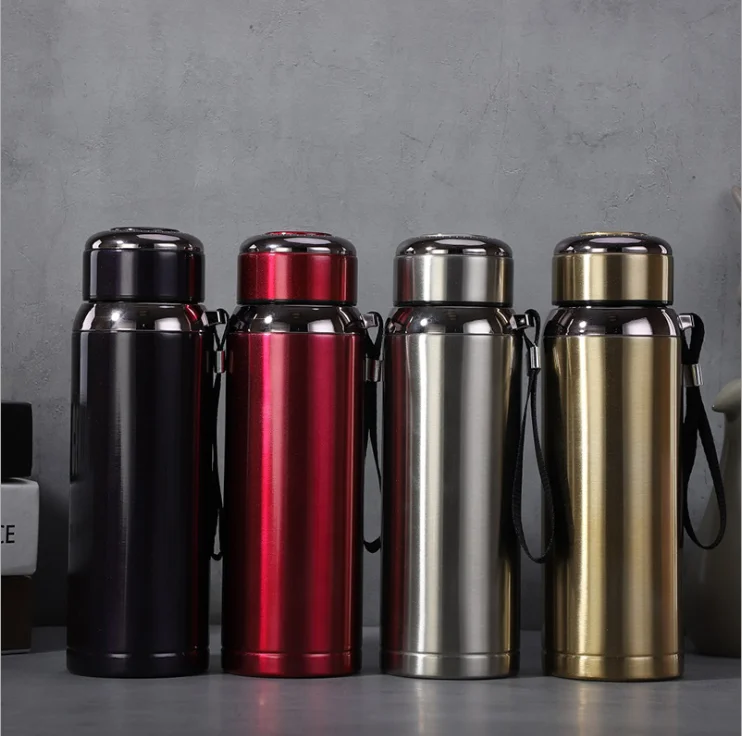 Luxury cover design SUS stainless steel water bottle insulated keep water hot and cold