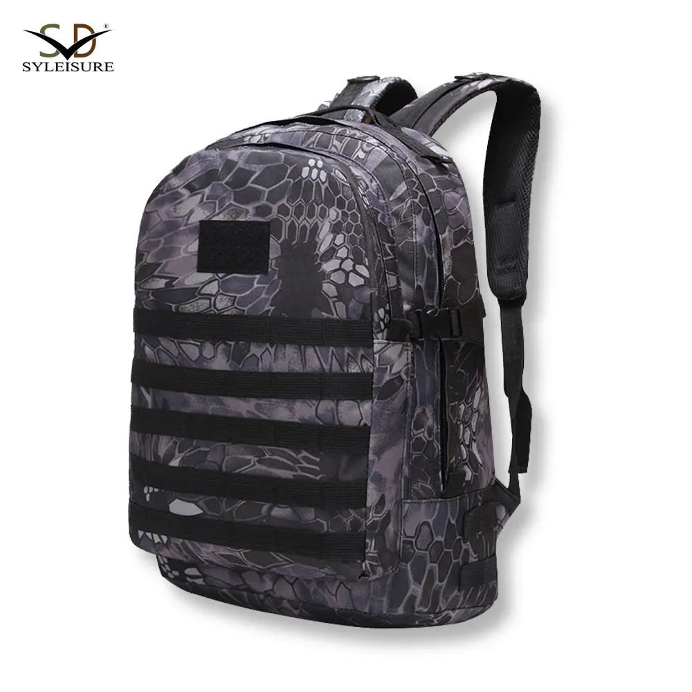Black python pattern modern design camouflage tactical backpack small hiking backpack