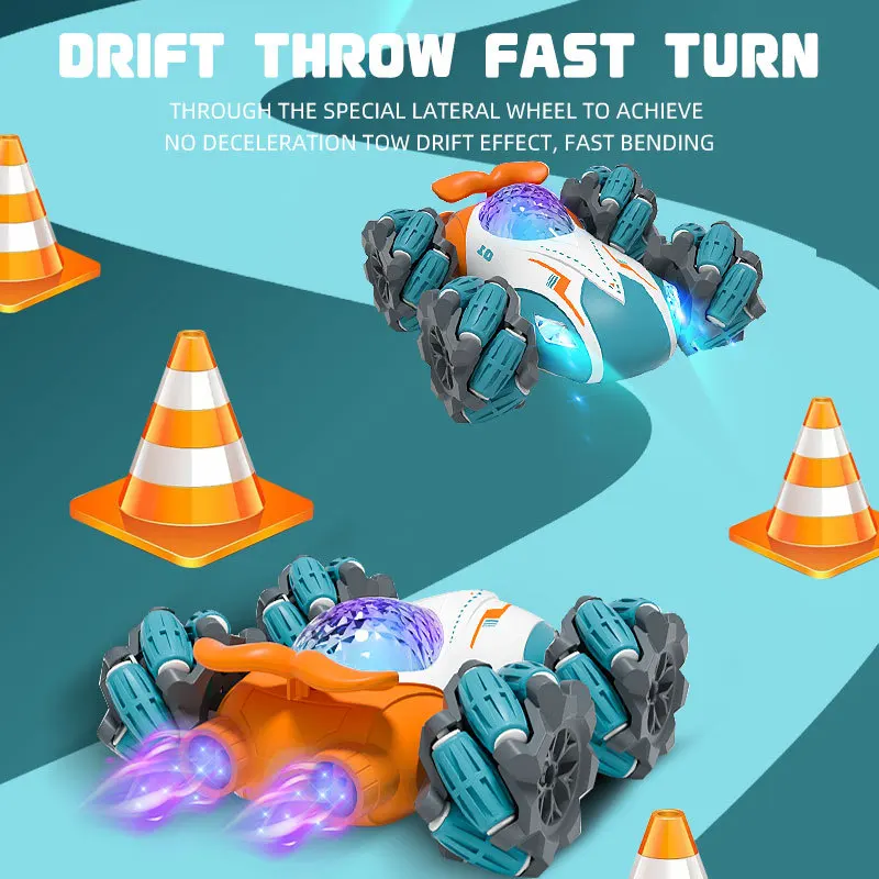 New 2.4g Double Side Astronaut Remote Control Drift Stunt Cars 4WD With Light Radio Control Toys Rc Car