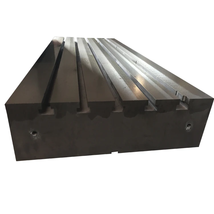 precision cast iron testing surface plate with  t-slot stand