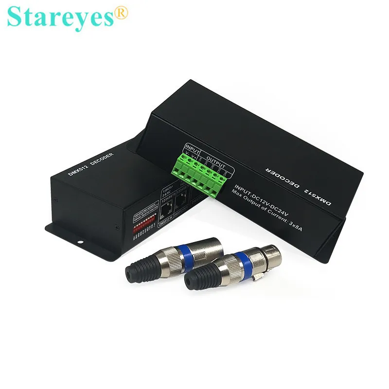 100 шт. DMX512 декодер RGB 3 канала RGBW 4 канала LED контроллер 8A / CH DC12-24V DMX512 светодиодный драйвер