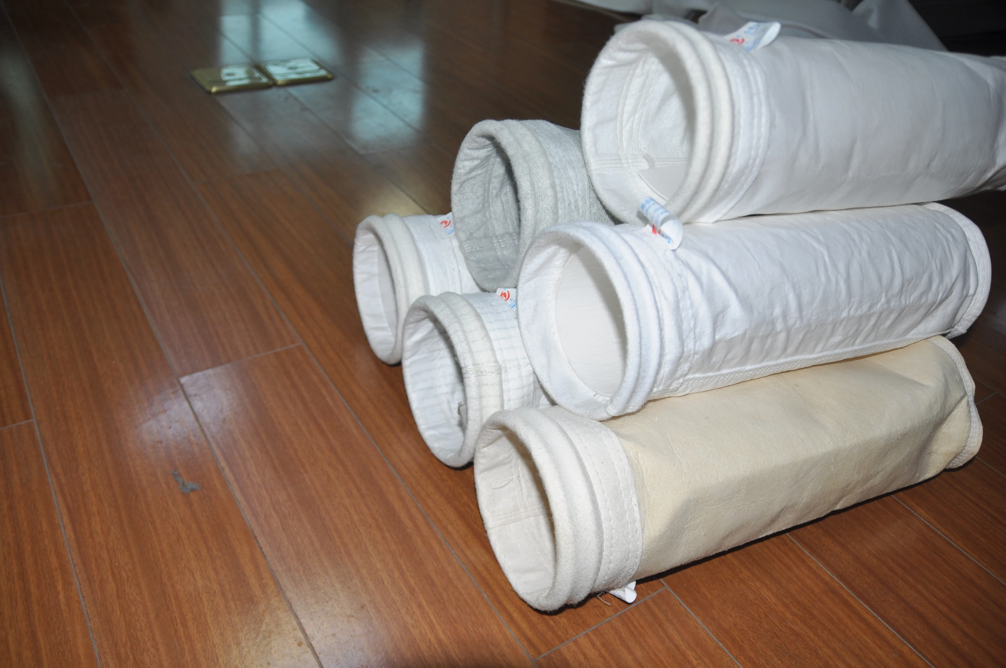 Antistactic F7 Fiberglass Mesh Filter Sock Pps Needle Punched Felt With Ptfe Coating Polyester Dust Collector Filter Sleeve