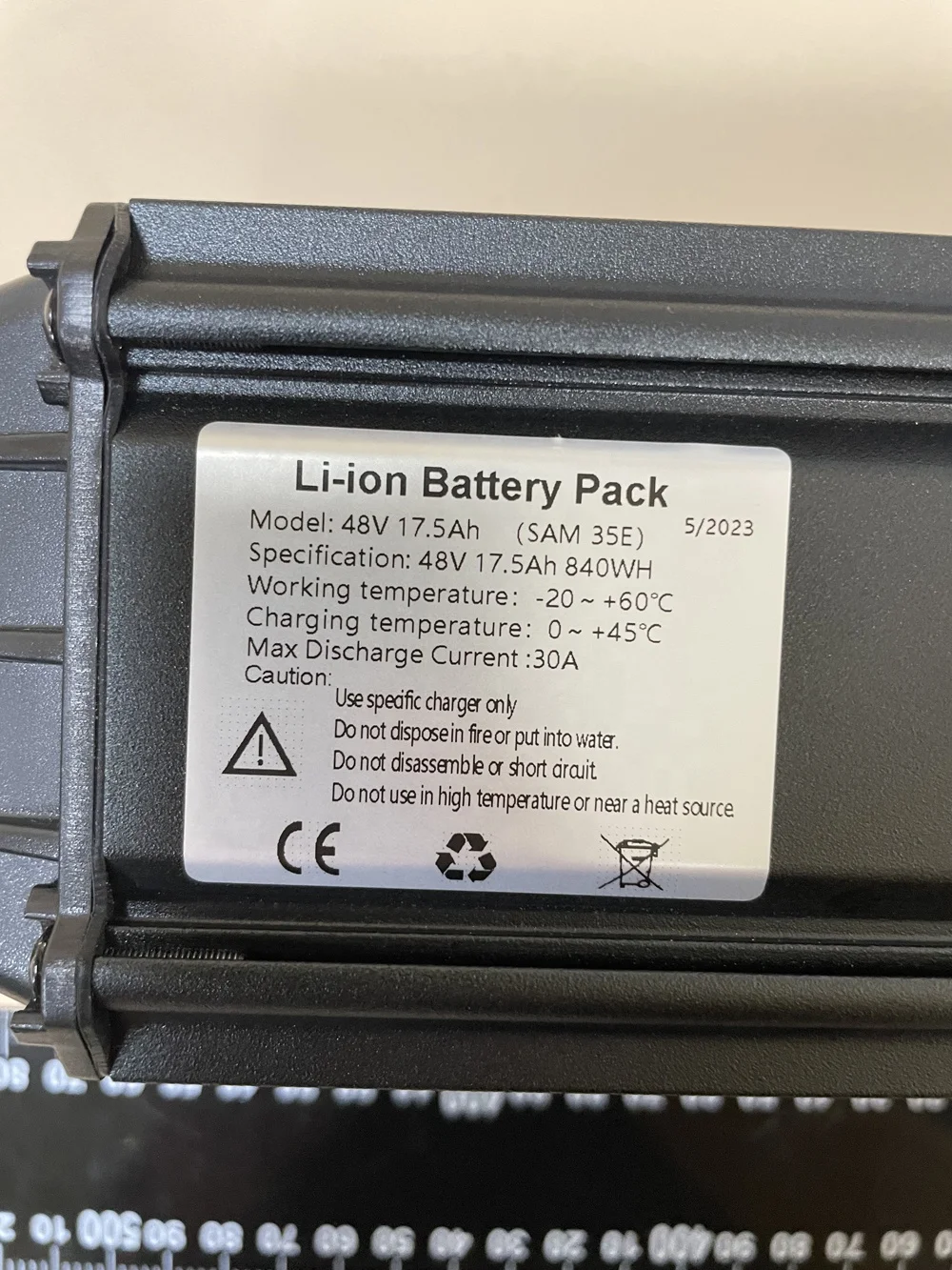 Joyebikes 48v 17.5ah Tube battery 840wh electric bicycle  tube battery for 1000w  carbon fiber ebike