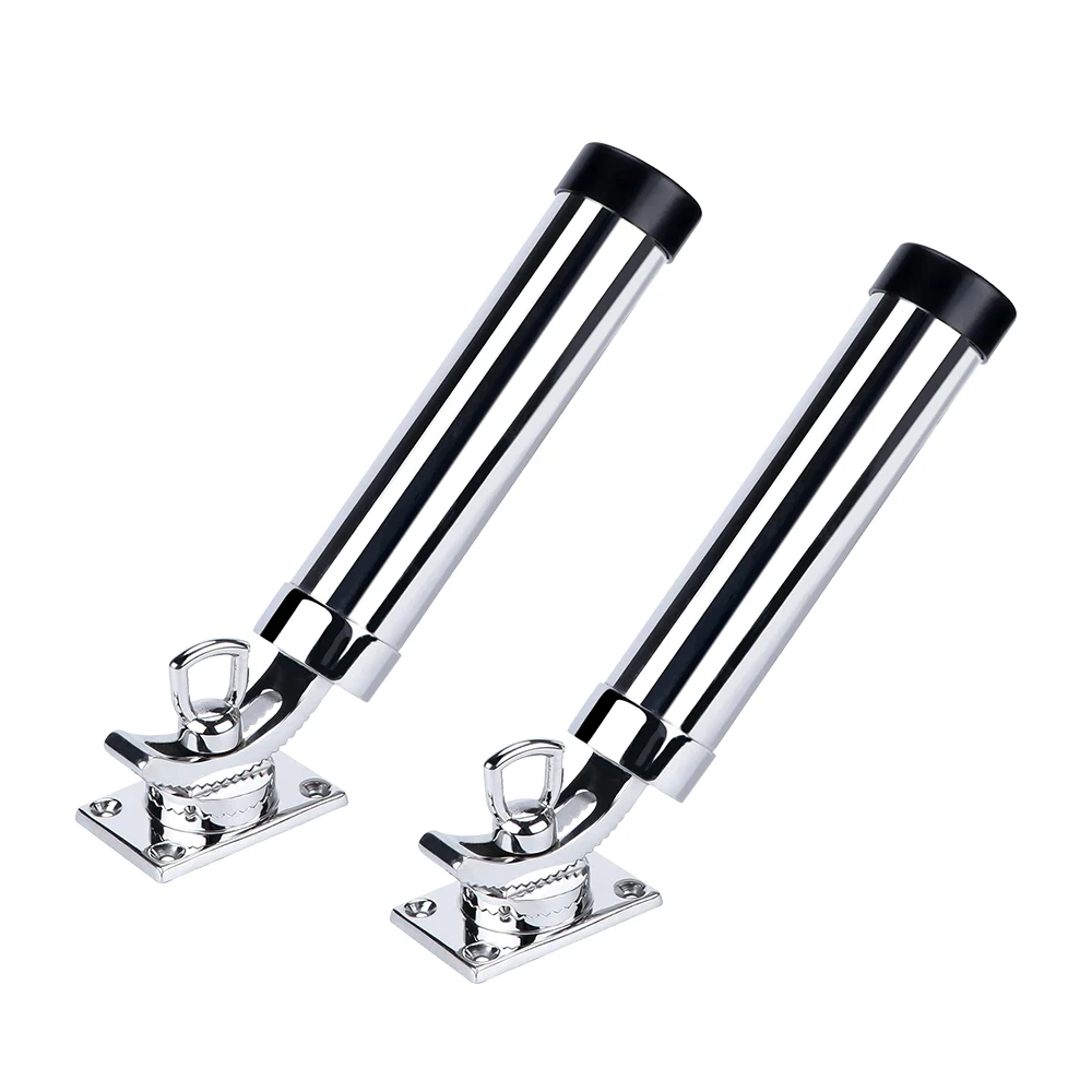 Marine Hardware Accessory Stainless Steel  Clamp On Rack 360 Degree Adjustable Fishing Rod Holder